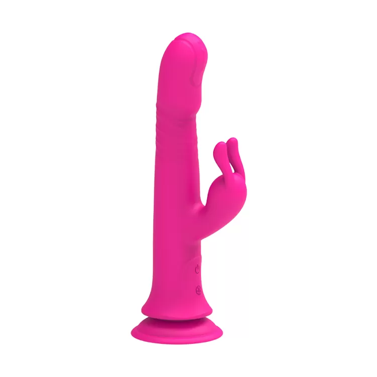 RAIN LOVE İleri Geri ve 360° Rotasyon Hareketli Su Geçirmez Vantuzlu Rabbit Vibratör - tdmarketim.com