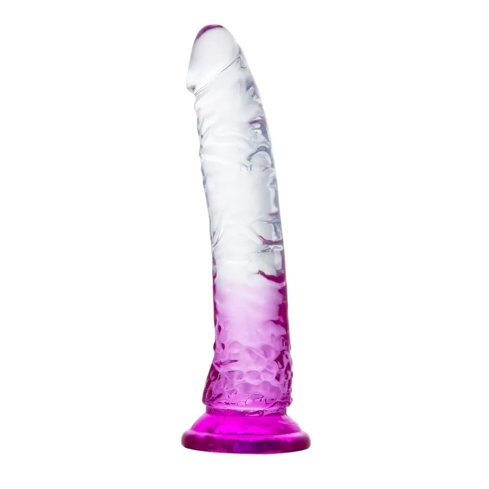 MYST COLOR Dildo Realistik Jel Dokuda Testissiz Ultra Yumuşak Şeffaf Mor Yapay Penis - tdmarketim.com
