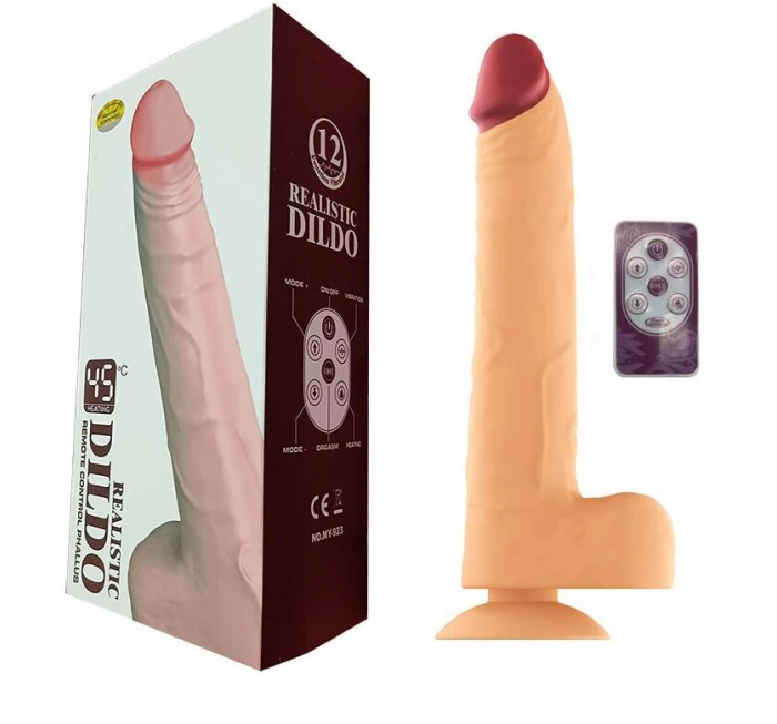 Realistik Dildo Vibratör Uzaktan Kumandalı 12 Modlu - tdmarketim.com