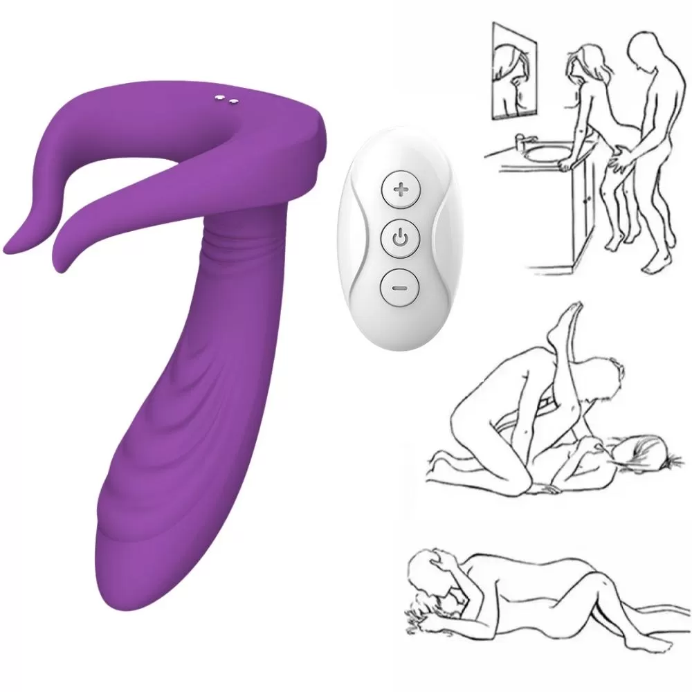REAM Kablosuz Kumandalı Çiftlere Özel Penis Vajina Göğüs Ucu Masaj Vibratör - tdmarketim.com