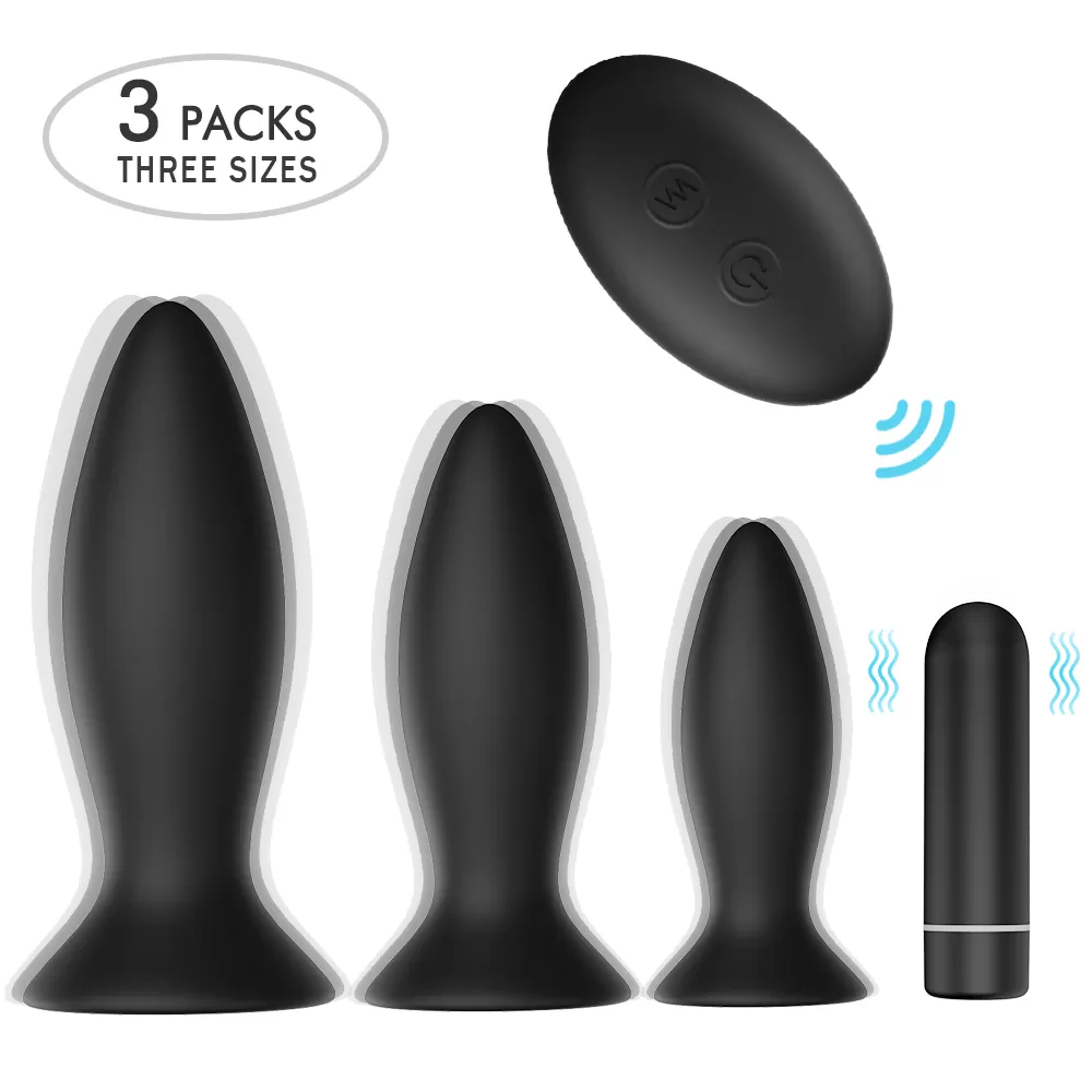 ROAR RCT Kablosuz Kumandalı Vantuzlu Titreşimli Anal Plug Set - tdmarketim.com