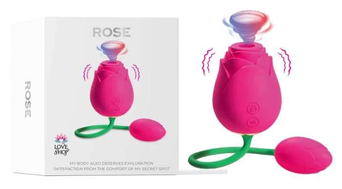Rose Emişli Klitoris Uyarıcı Vibratör Çift Motorlu 10 Modlu - tdmarketim.com