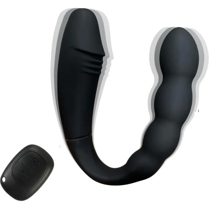 Şarjlı Kablosuz Anal Beads ve Prostat Masajı Vibratörü U Tipi Klitoris ve G Noktası Uyarıcı 2 in 1 - tdmarketim.com