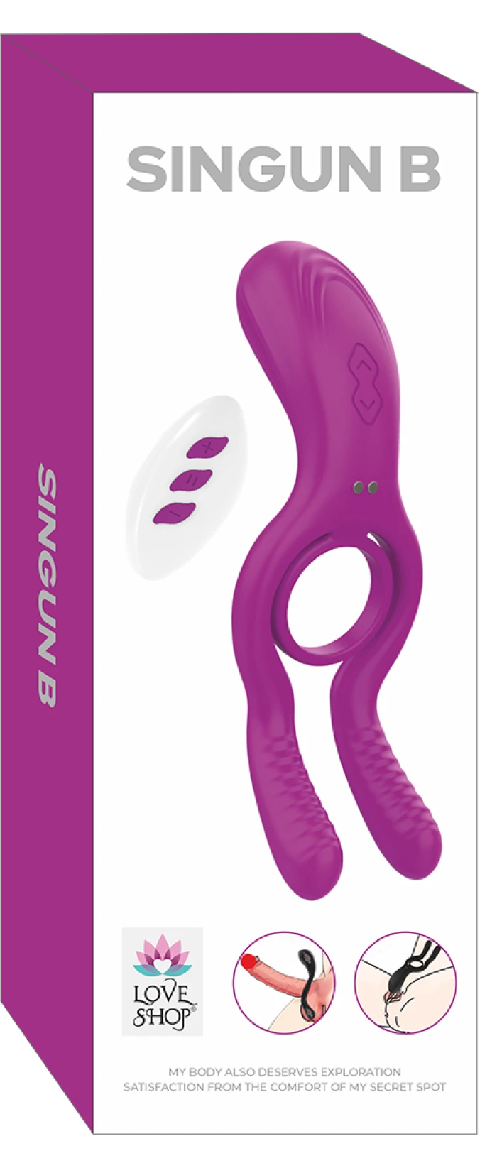 Singun B Titreşimli Penis Halkası Uzaktan Kumandalı 12 Modlu - Pembe - tdmarketim.com