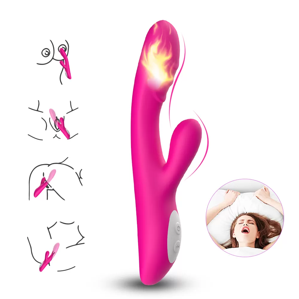 PRIME TOYS Spark Isıtmalı Klitoris ve G Spot Uyarıcı 2 in 1 Rabbit Vibratör - Pembe - tdmarketim.com