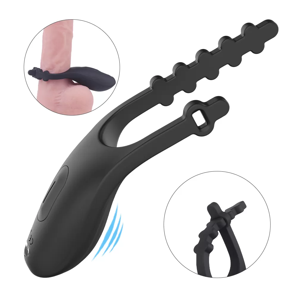 TANK Serbestçe Ayarlanabilir Klitoris Uyarıcı Titreşimli Penis Halkası - tdmarketim.com
