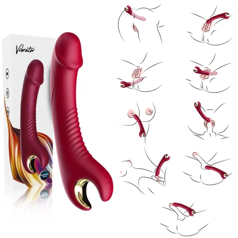 PRIME TOYS Tornado 360° Dönebilen Su Geçirmez G Nokta Uyarıcı Vibratör - Bordo - tdmarketim.com
