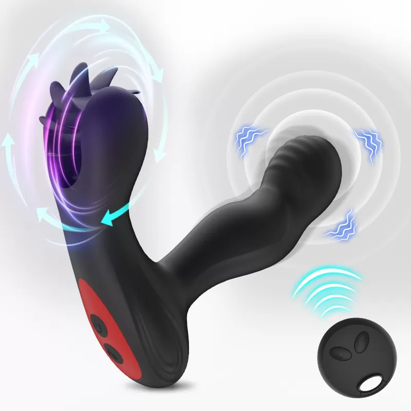 Uzaktan Kumandalı Akıllı Isıtmalı Dil Hareketli ve Titreşimli G-Spot Uyarıcı Su Geçirmez 2 in 1 Vibratör - tdmarketim.com