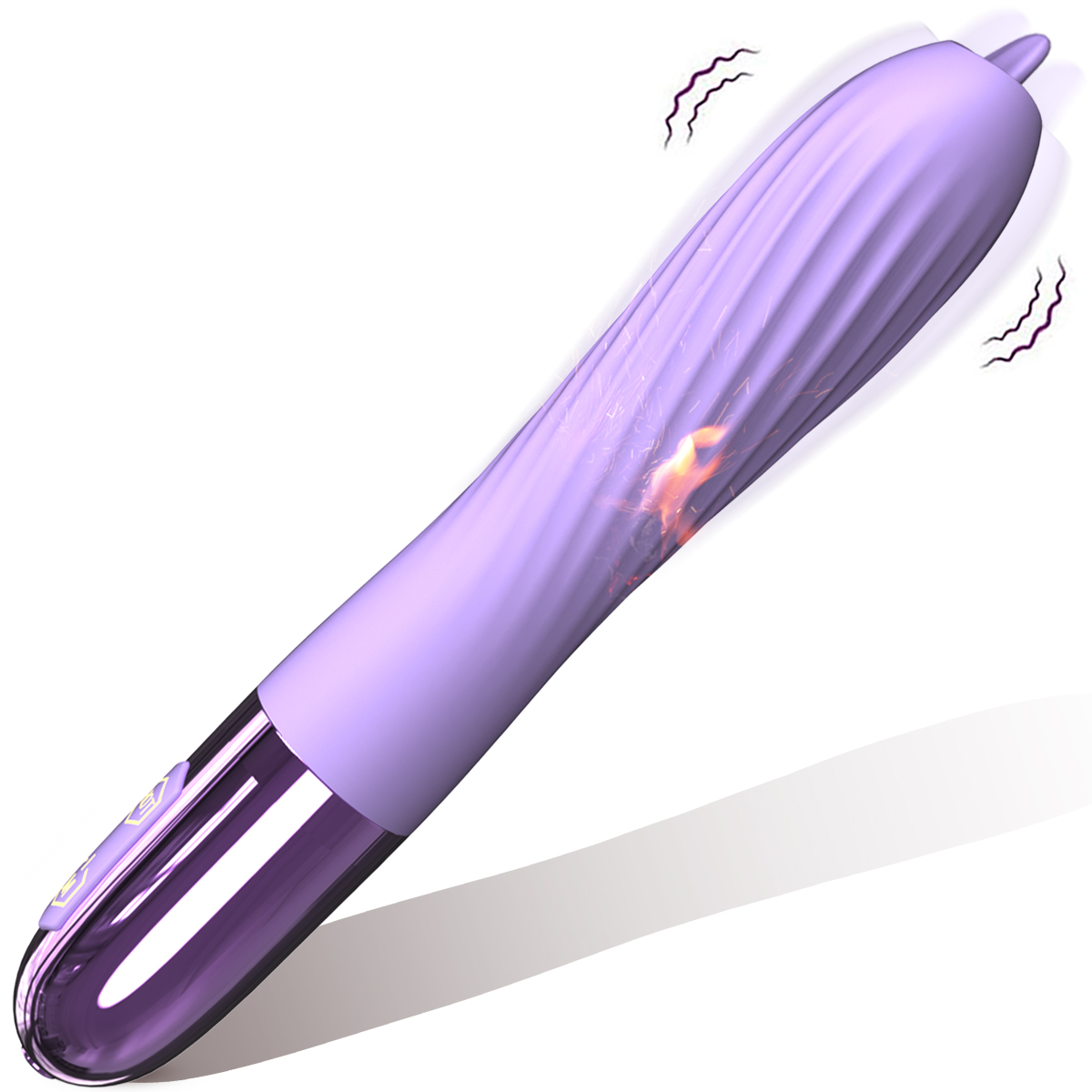 V1 - Şarjlı Akıllı Isıtma Özellikli Bükülebilir Güçlü Titreşimli G-Spot ve Klitoris Uyarıcı Dil Vibratör - tdmarketim.com