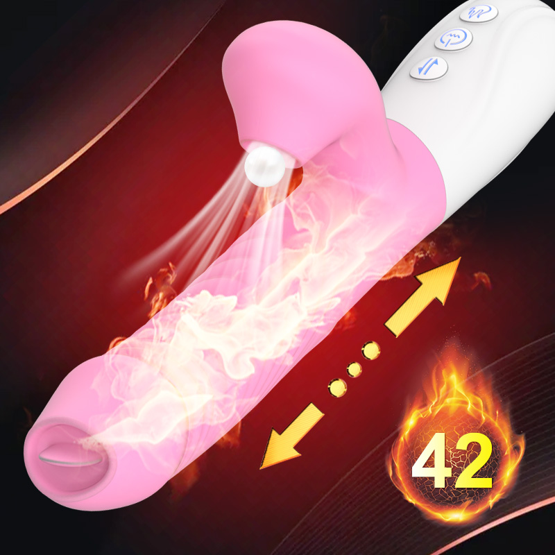 V30 - Şarjlı Akıllı Isıtmalı İleri Geri ve Dil Hareketli G-Spot ve Klitoris Emiş Uyarıcı 2 in 1 Rabbit Vibratör - tdmarketim.com