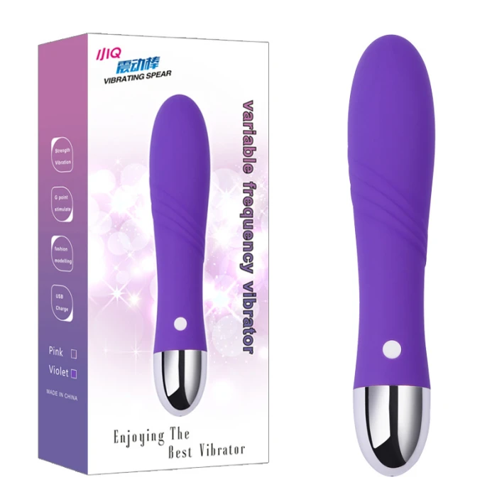 Variable Frequency Vibratör USB Şarjlı Silikon - Mor - tdmarketim.com