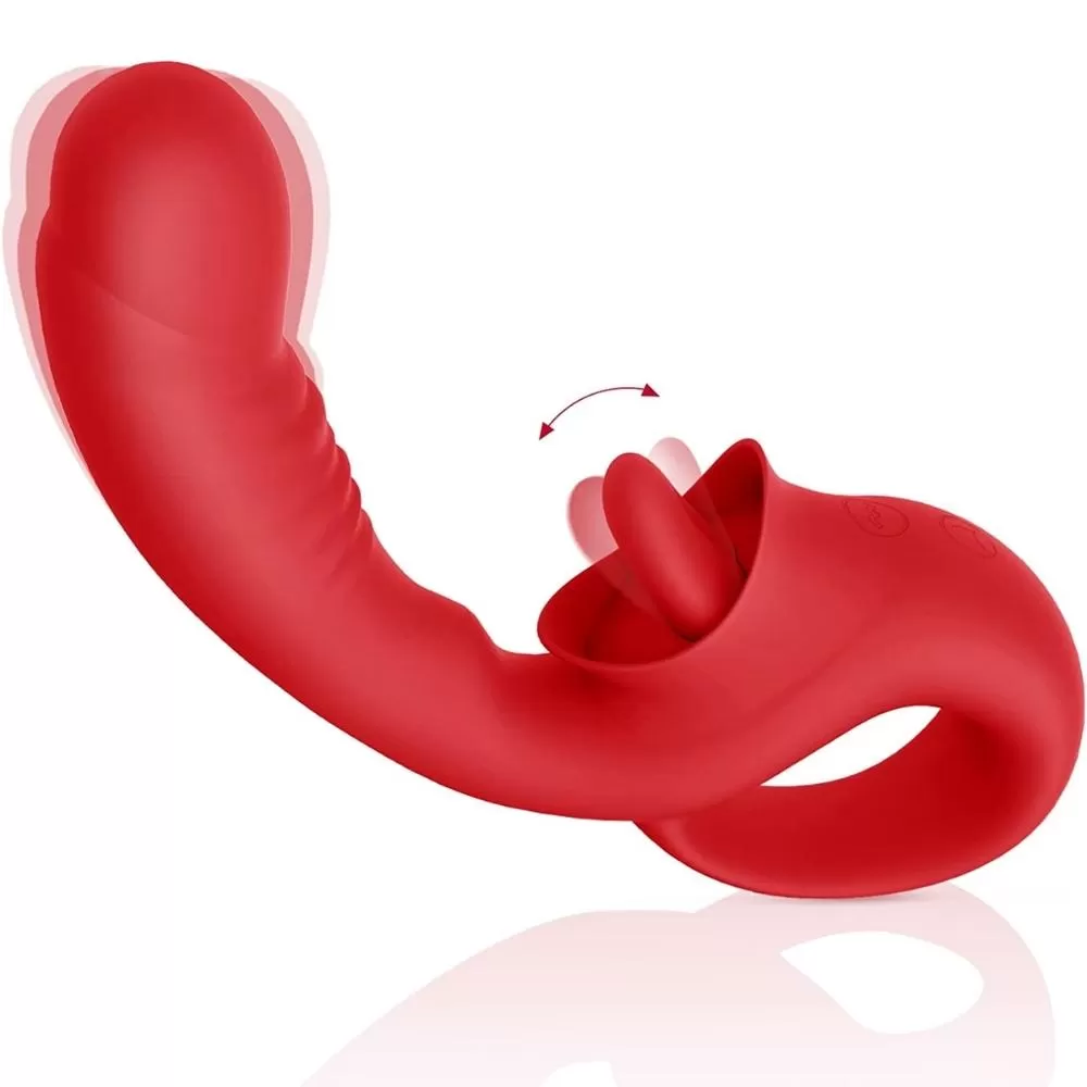 PRIME TOYS Vasana Klitoris ve G Spot Uyarıcı 2 in 1 Hareketli Orgazm Dil Vibratör - tdmarketim.com