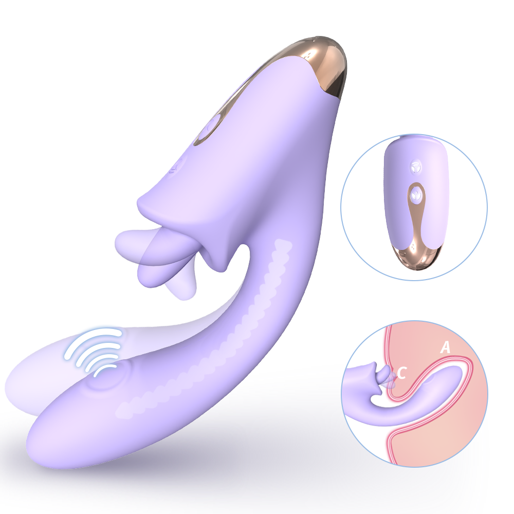 Viola Şarjlı Kıkırdaklı Titreşimli Yukarı Aşağı G Nokta ve Klitoris Uyarıcı Hareketli 2 in 1 Vibratör - tdmarketim.com