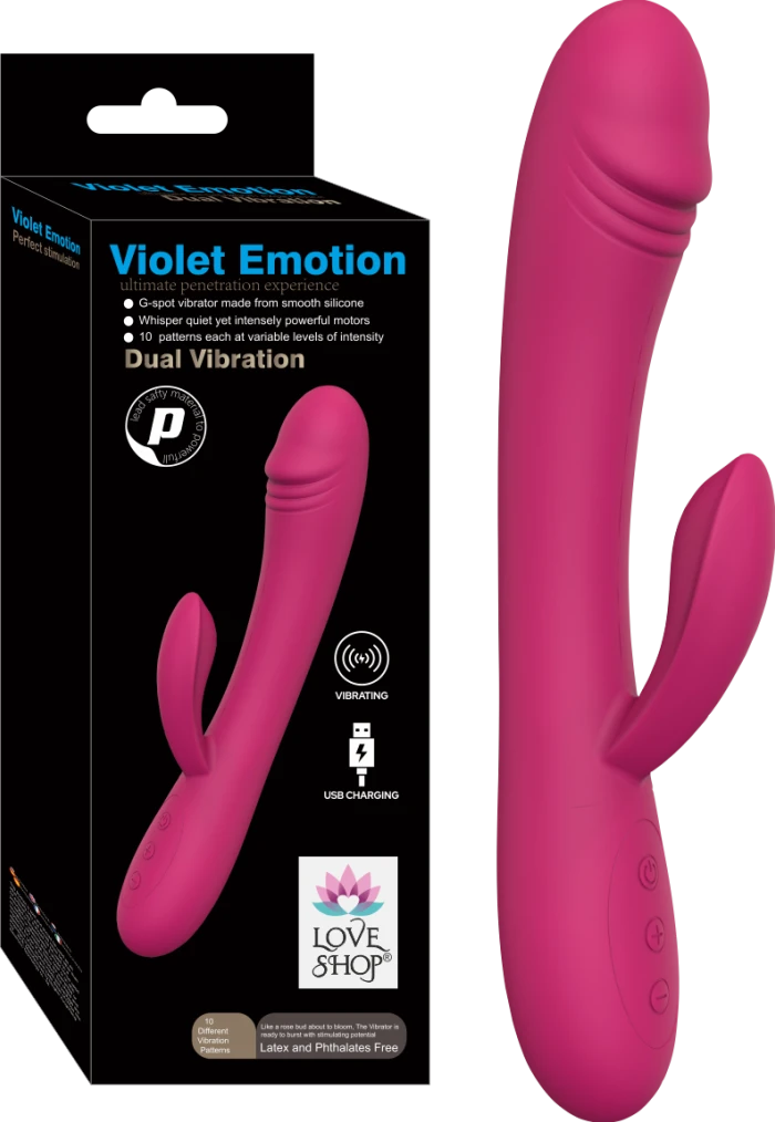 Violet Emotion Dual Vibration Tavşan Vibratör Çift Motorlu - Pembe - tdmarketim.com