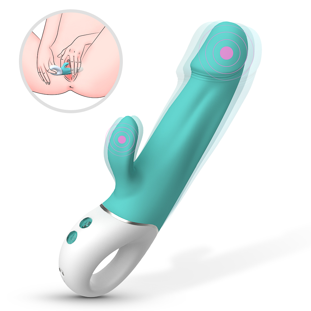 Wave Şarjlı Tutma Halkalı Güçlü Titreşimli G Nokta ve Klitoris Uyarıcı 2 in 1 Rabbit Vibratör - tdmarketim.com